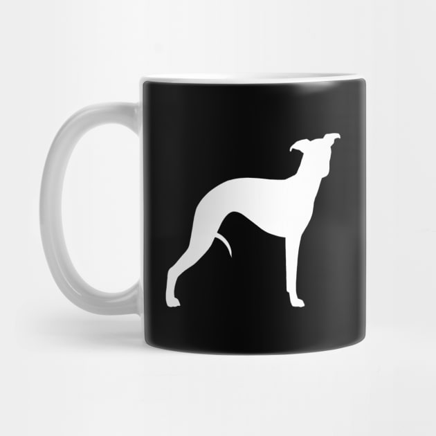 White Whippet Silhouette by Coffee Squirrel